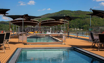 Rooftop pool area on AmaWaterways' AmaMagna 