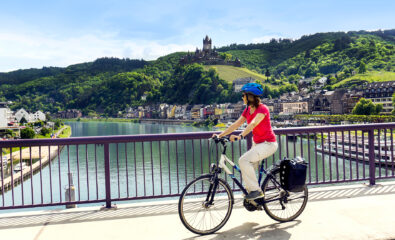 Bicycle-Cochem-biking-along-Moselle-river-scenic-ride.