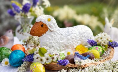 Traditional Easter lamb cake 