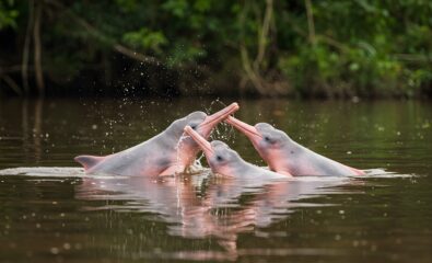 Pink Amazon River Dolphins